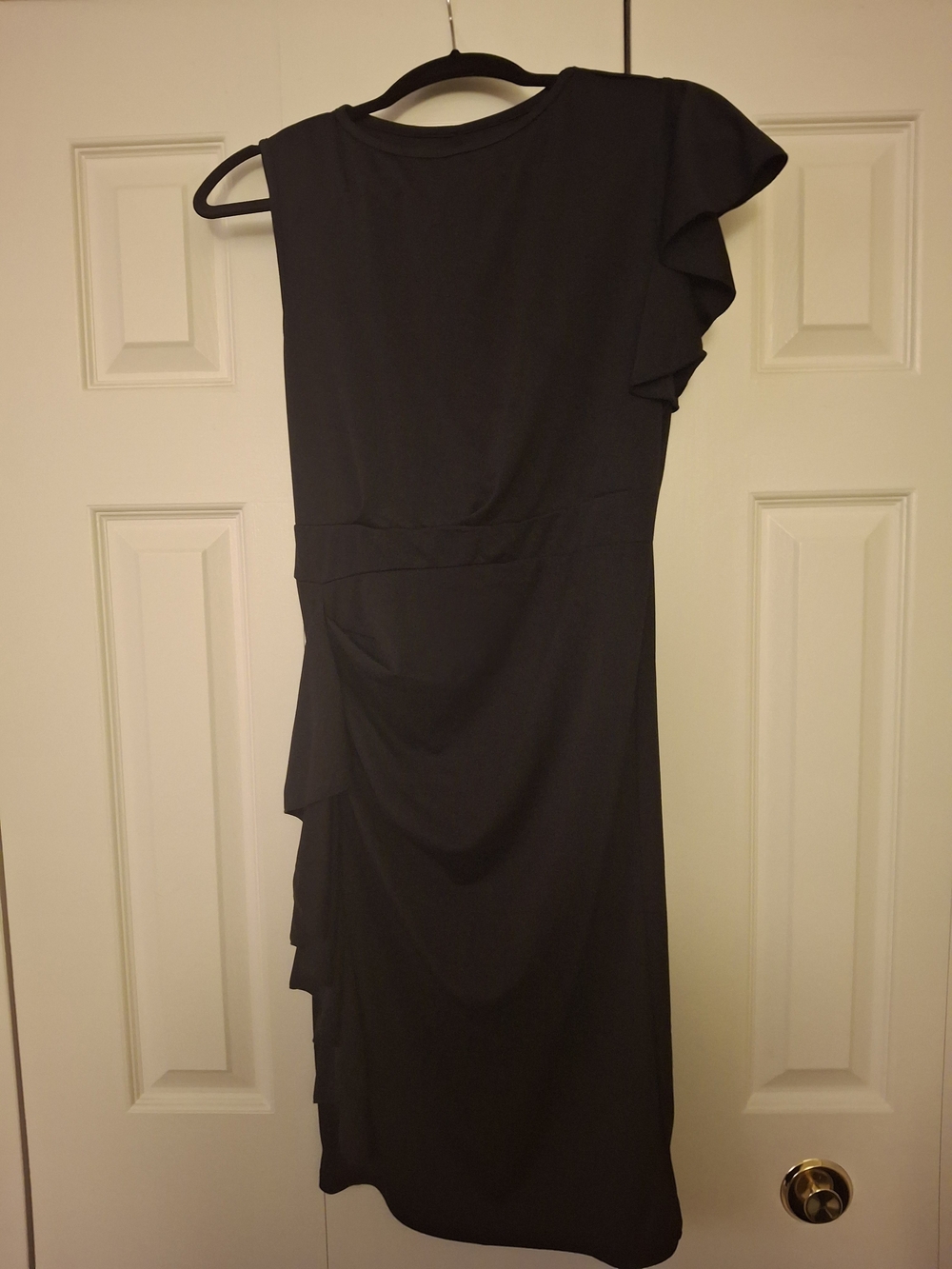 SHEIN Black One-Shoulder Ruffled Dress
